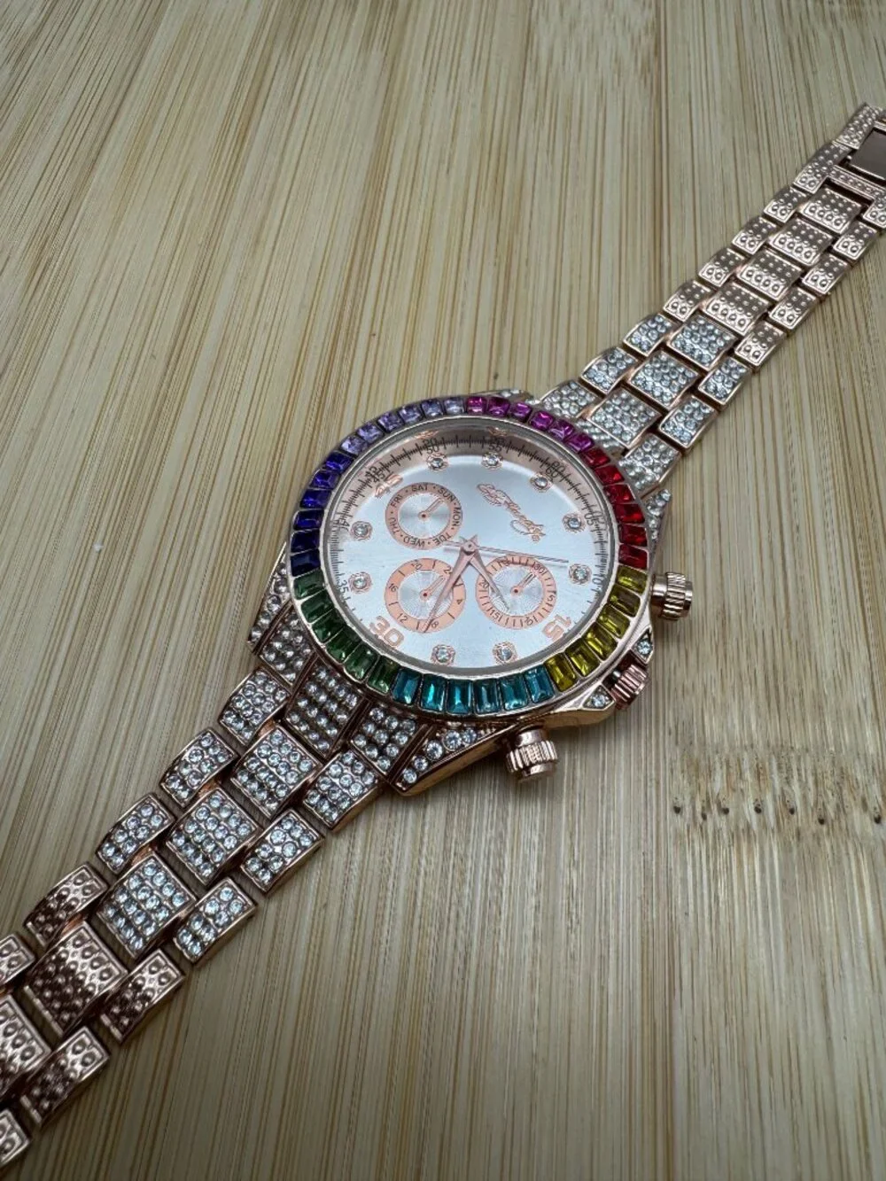 ED HARDY Ladies Metal Bracelet Analog Watch, Shiny Rose Gold, 40mm, Analog Watch